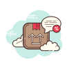 cloud style mail advertising icon