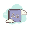 cloud style adobe after effects icon