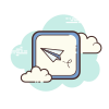 Paper Plane Nachricht icon