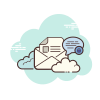 cloud style locked message icon
