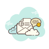 cloud style other messages icon