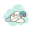 cloud style message promotion icon