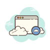 cloud style window cloud icon