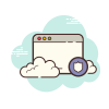 cloud style window secured icon