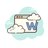 cloud style microsoft word window icon
