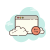 cloud style sort window icon