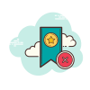 cloud style delete bookmark icon