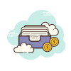 cloud style mailbox price icon