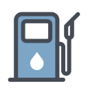 pastel color style gas station icon