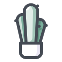 pastel color style potted plant icon