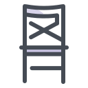 pastel color style klappstuhl icon