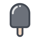pastel color style chocolate ice cream icon