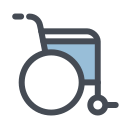 pastel color style electric wheelchair icon