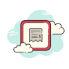 cloud style rechnung icon
