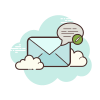 cloud style edit letter icon