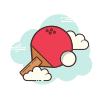 cloud style tischtennis icon