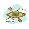 cloud style 카약 icon