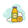 cloud style 오렌지 주스 icon