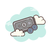 cloud style litecoin icon