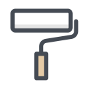 pastel color style paint roller icon