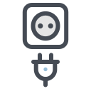 pastel color style enchufe de pared icon