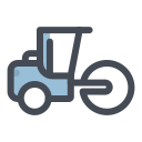 pastel color style asphalt paver icon