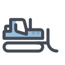 pastel color style forklift tractor icon