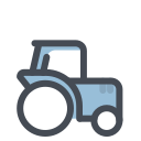 pastel color style tractor icon