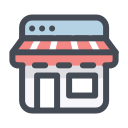 pastel color style online store icon