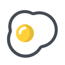 pastel color style sunny side up eggs icon
