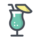 pastel color style alcoholic cocktail icon