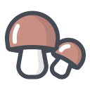 pastel color style mushroom icon