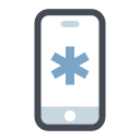 pastel color style medical mobile app icon