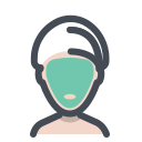 pastel color style facial mask icon