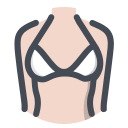pastel color style bra icon