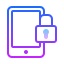 gradient style lock portrait icon