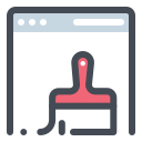 pastel color style online paint tool icon