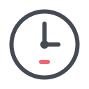 pastel color style clock icon