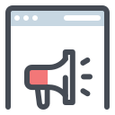 pastel color style online ads icon