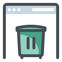 pastel color style delete history icon