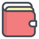 pastel color style wallet icon