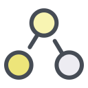 pastel color style share icon