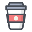 pastel color style kaffee zum mitnehmen icon