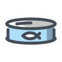 pastel color style boîte de conserve icon