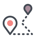 pastel color style 노선 icon