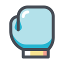 pastel color style boxing glove icon