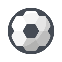 pastel color style soccer ball icon