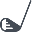 pastel color style golf club icon