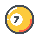 pastel color style billiard ball icon