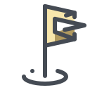 pastel color style empty flag icon